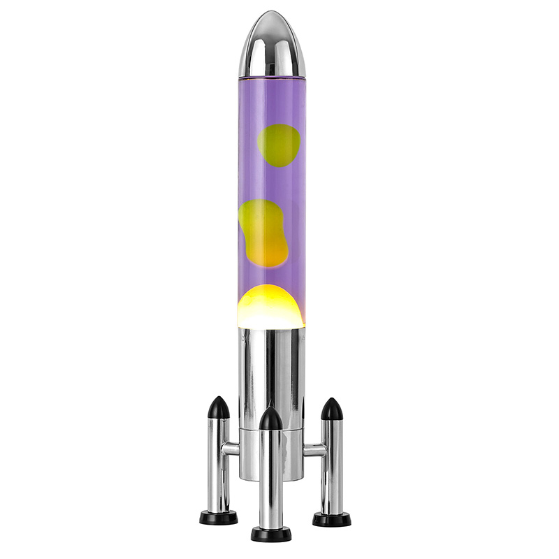 Lampu Lava LED besar dengan naungan roket