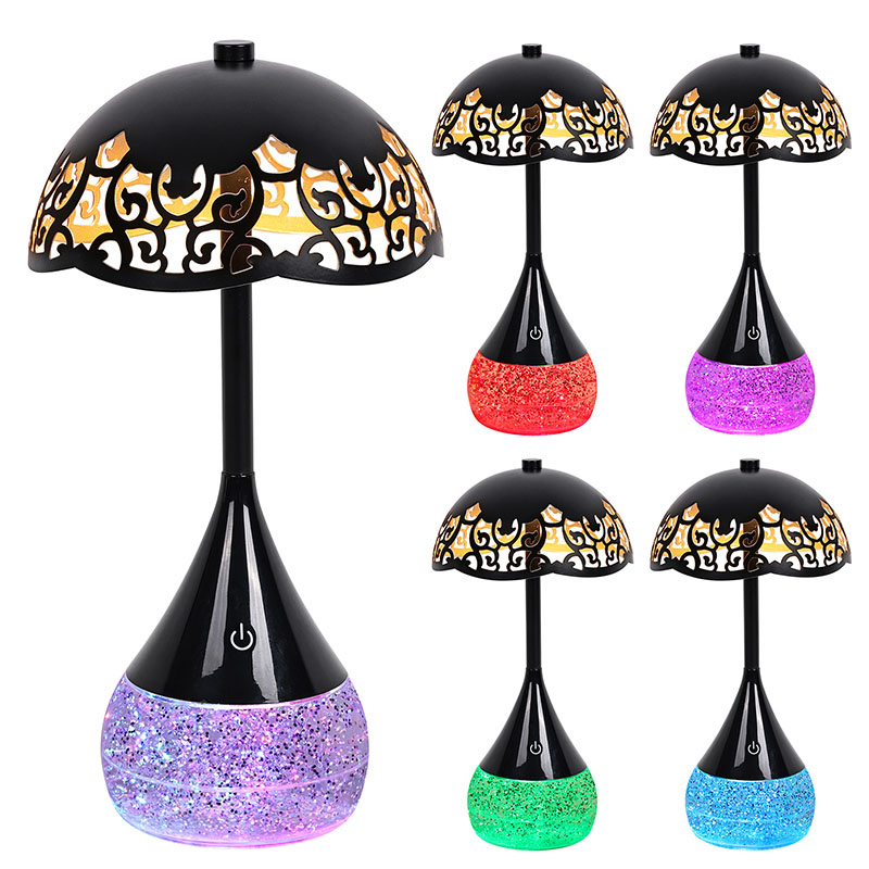 RGB Warna asas LED lampu meja dengan bentuk payung